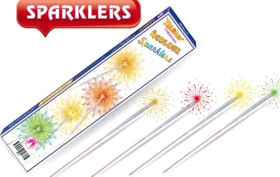 4 Colour Sparklers 12 CM
