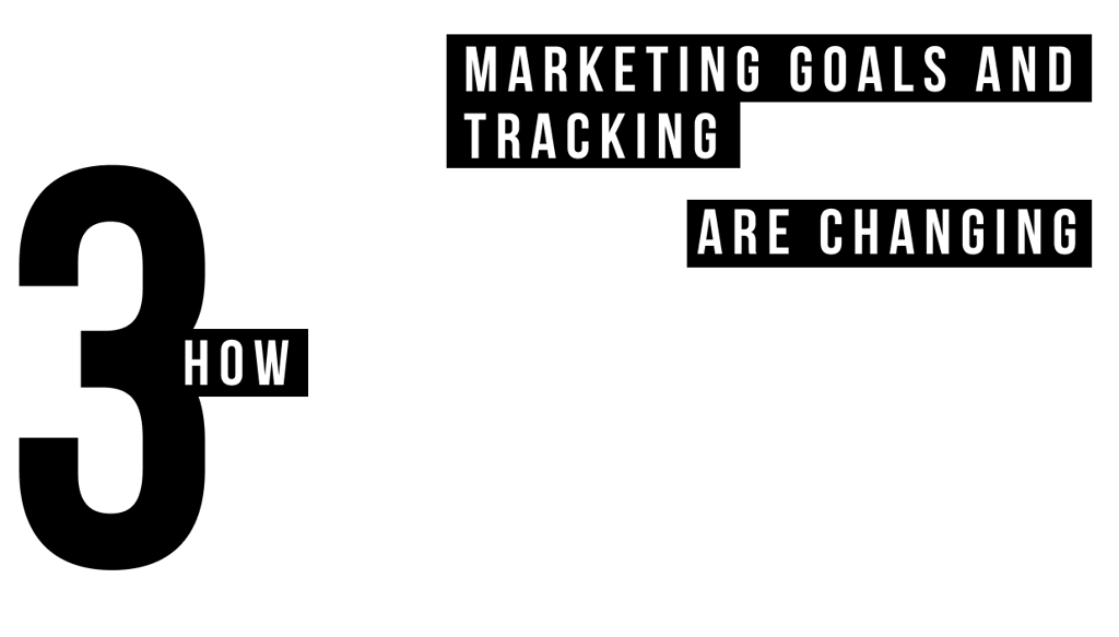 How marketing goals and tracking are changing