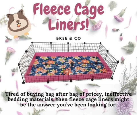Guinea pig cage liners Australia — washable fleece liners by Bree & Co