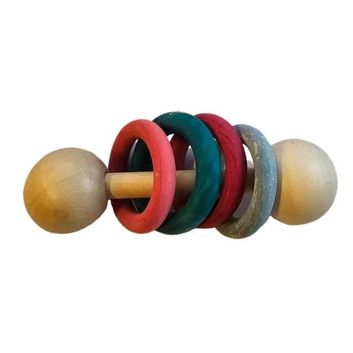 Ring Rattle – Wooden Sensory Toy for Rabbits & Guinea Pigs | Bree & Co