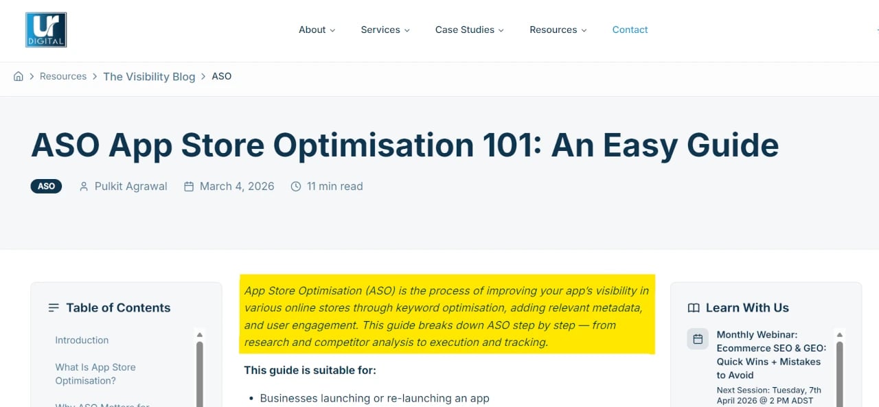Image of a strong summary at the beginning of the article. A strong summary reinforces the main message and guides readers toward the next step. Some simple pointers are: • Keep it short (2-4 sentences) and focused on the core takeaway. • State the problem and the solution clearly. • Use action-oriented language to direct users toward the desired outcome.