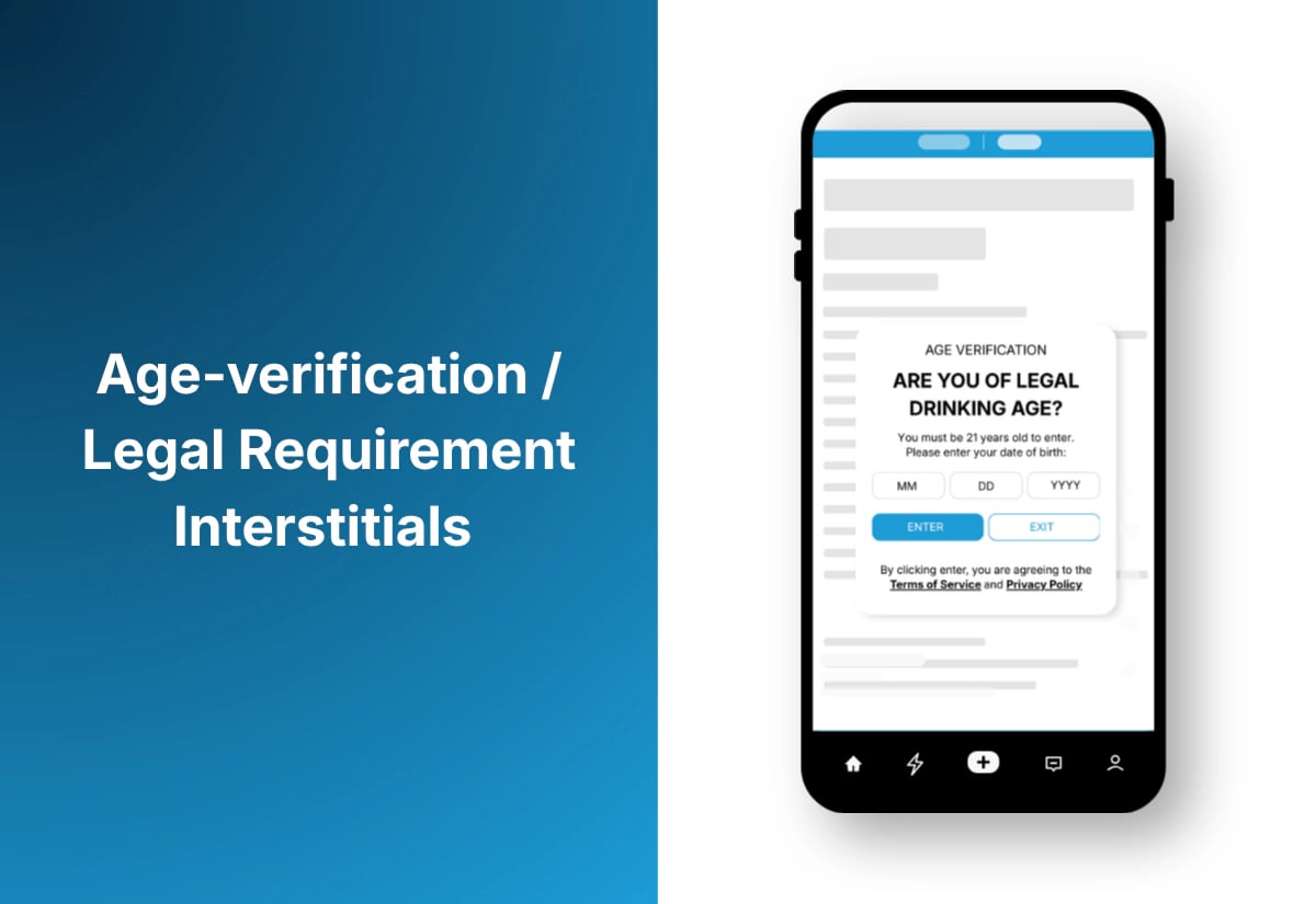 Age verification Legal requirements interstitials Image