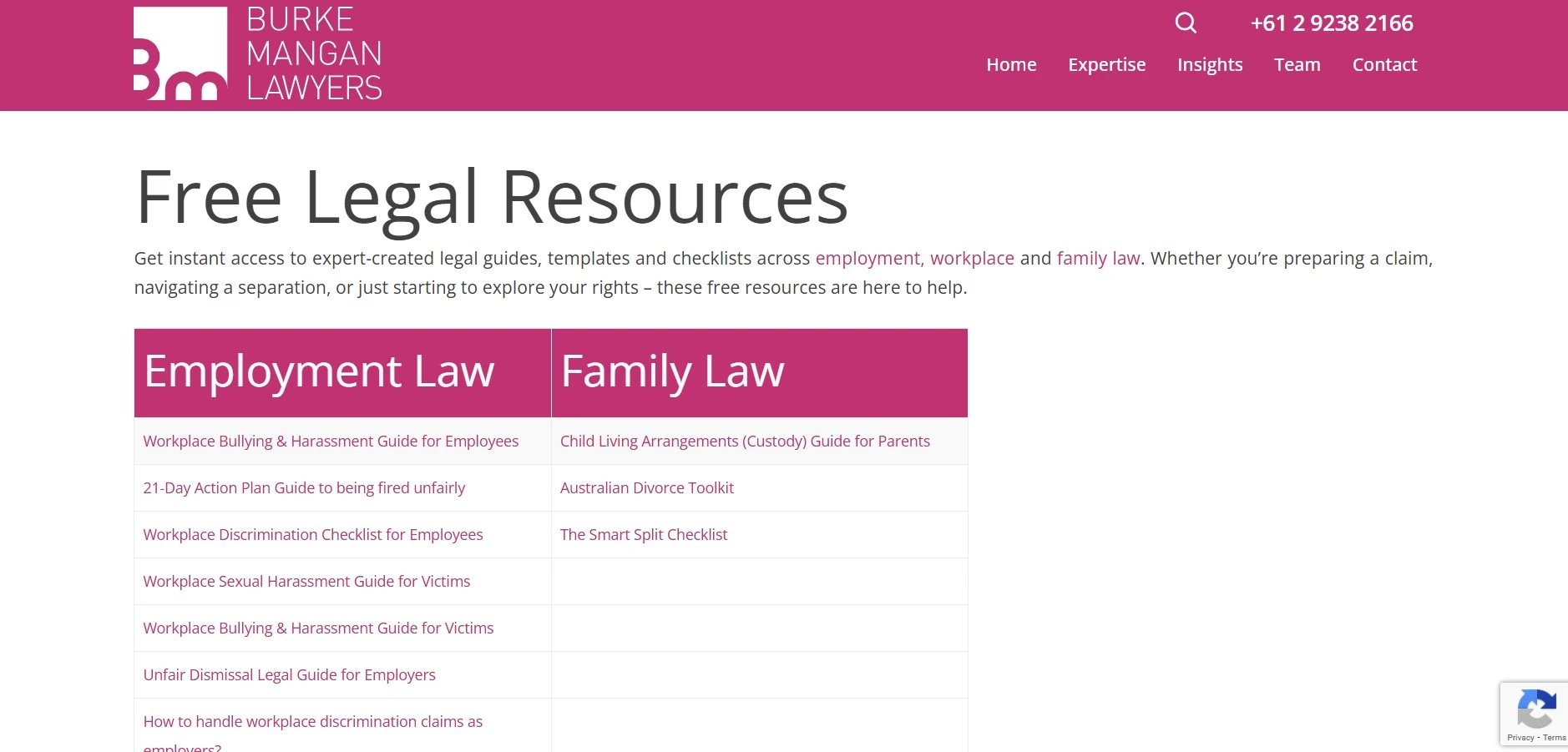 BM Lawyers legal resource screenshot image