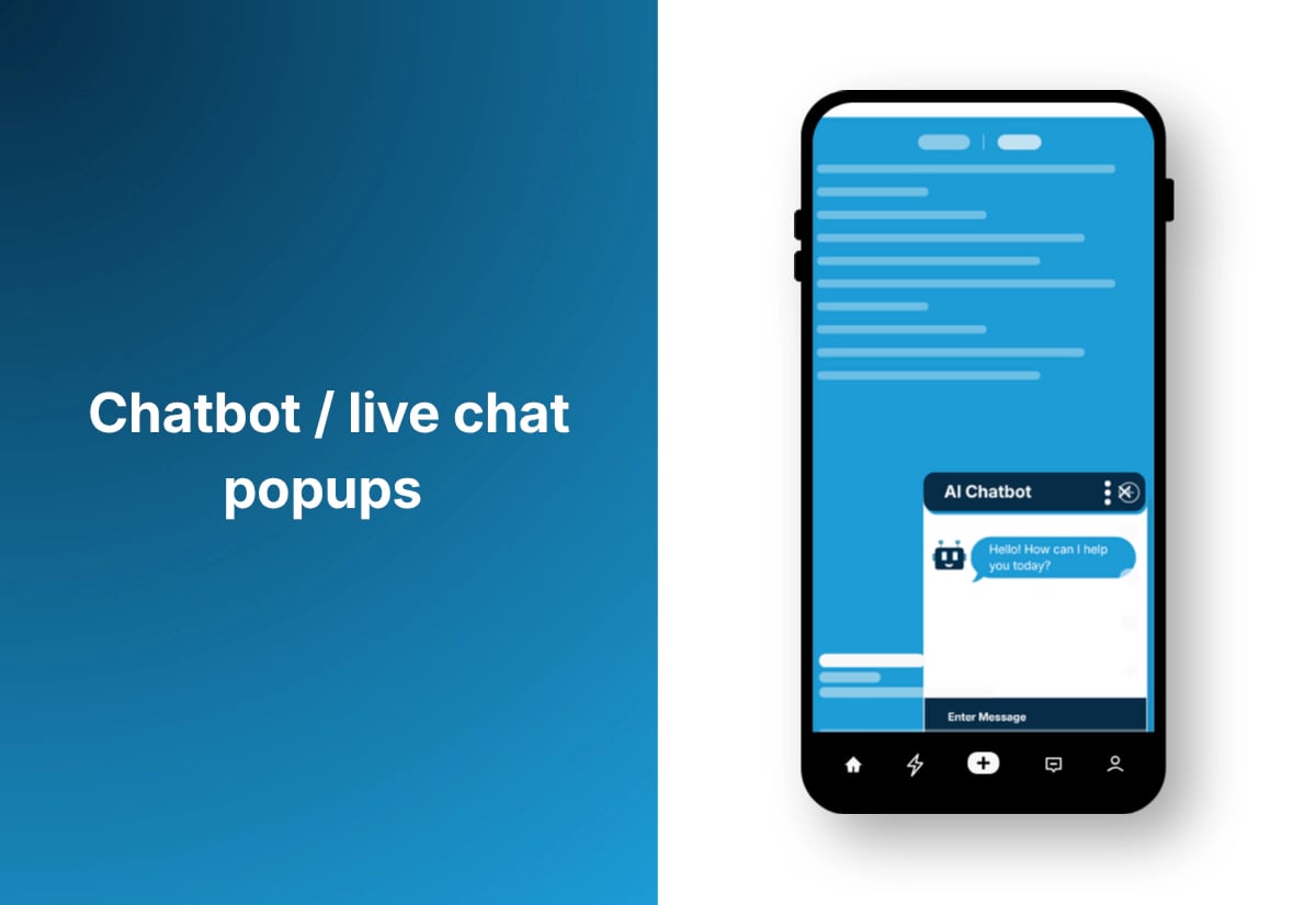 Chatbot live chat popups Image