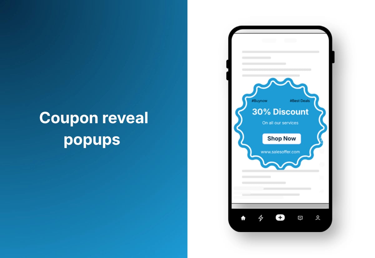 Coupon reveal popups Image