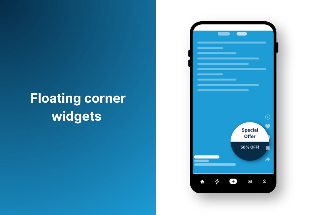 Floating corner widgets Image