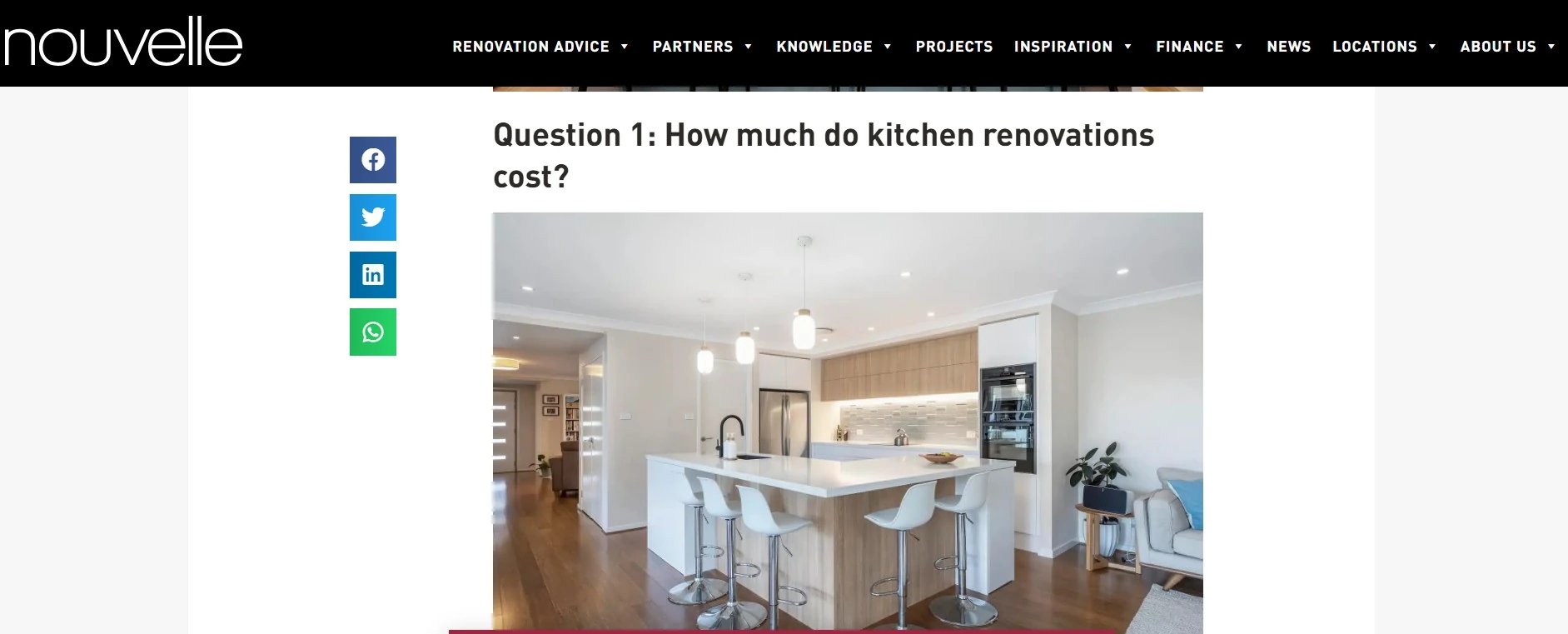 Nouvelle top 6 kitchen renovations questions screenshot image
