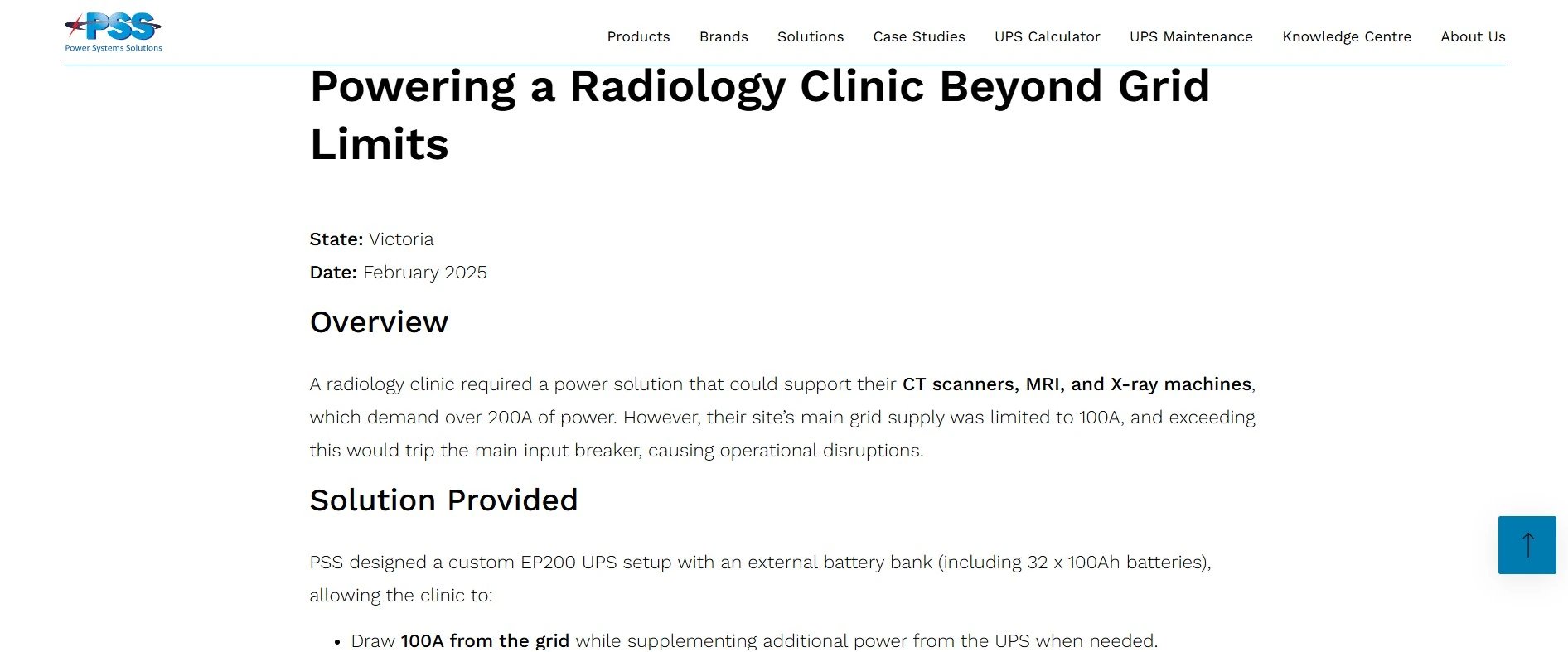 PSS case study screenshot image