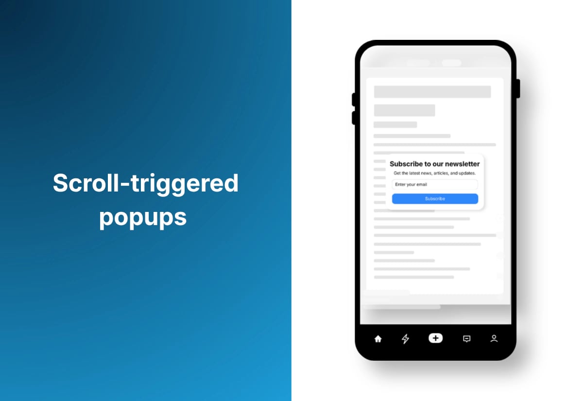 Scroll triggered popups Image