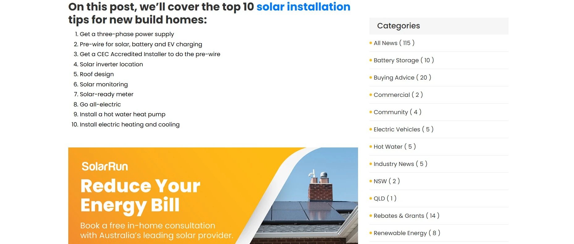 Solar Run blog screenshot image