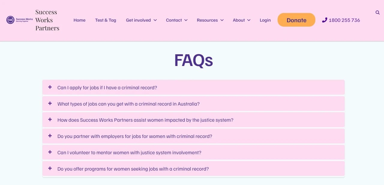 Image describing a strong FAQ section like FAQs help answer common questions quickly and make the content more user-friendly. Some simple pointers while creating an FAQ section are: • Choose questions that reflect real customer concerns. • Keep answers clear, concise, and free of jargon. • Link to relevant pages for users who want more detail. • Update the FAQ regularly as new patterns or questions emerge.