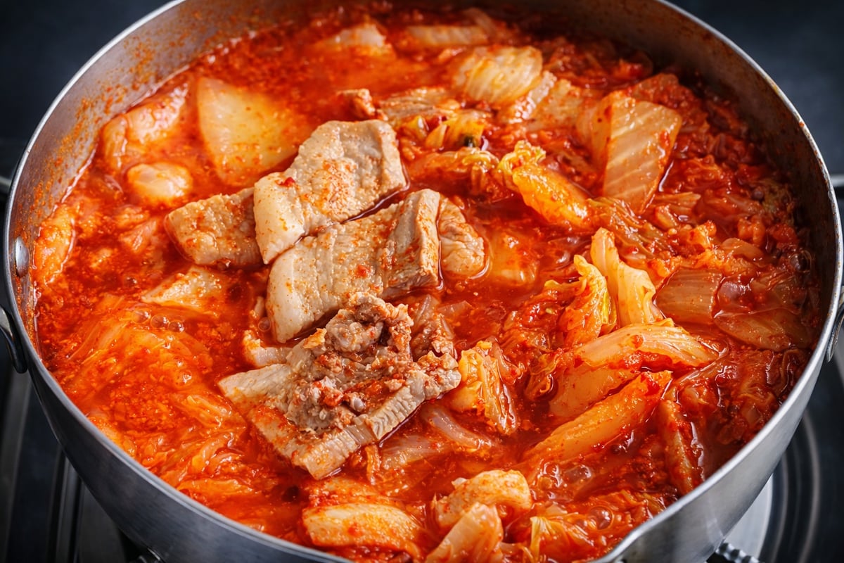 초간단 삼겹살 김치찌개