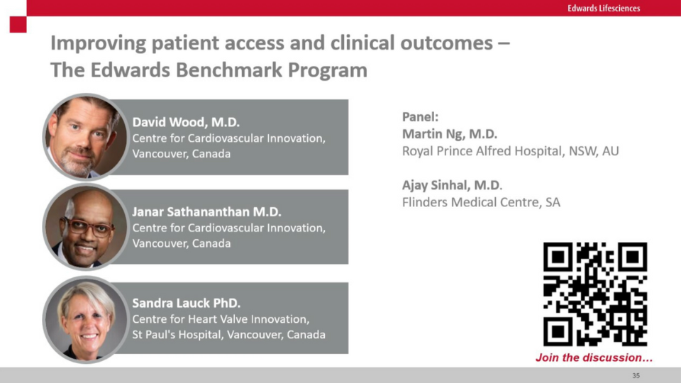Improving patient access and clinical outcomes - The Edwards Benchmark ...