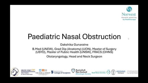Paediatric Nasal Obstruction