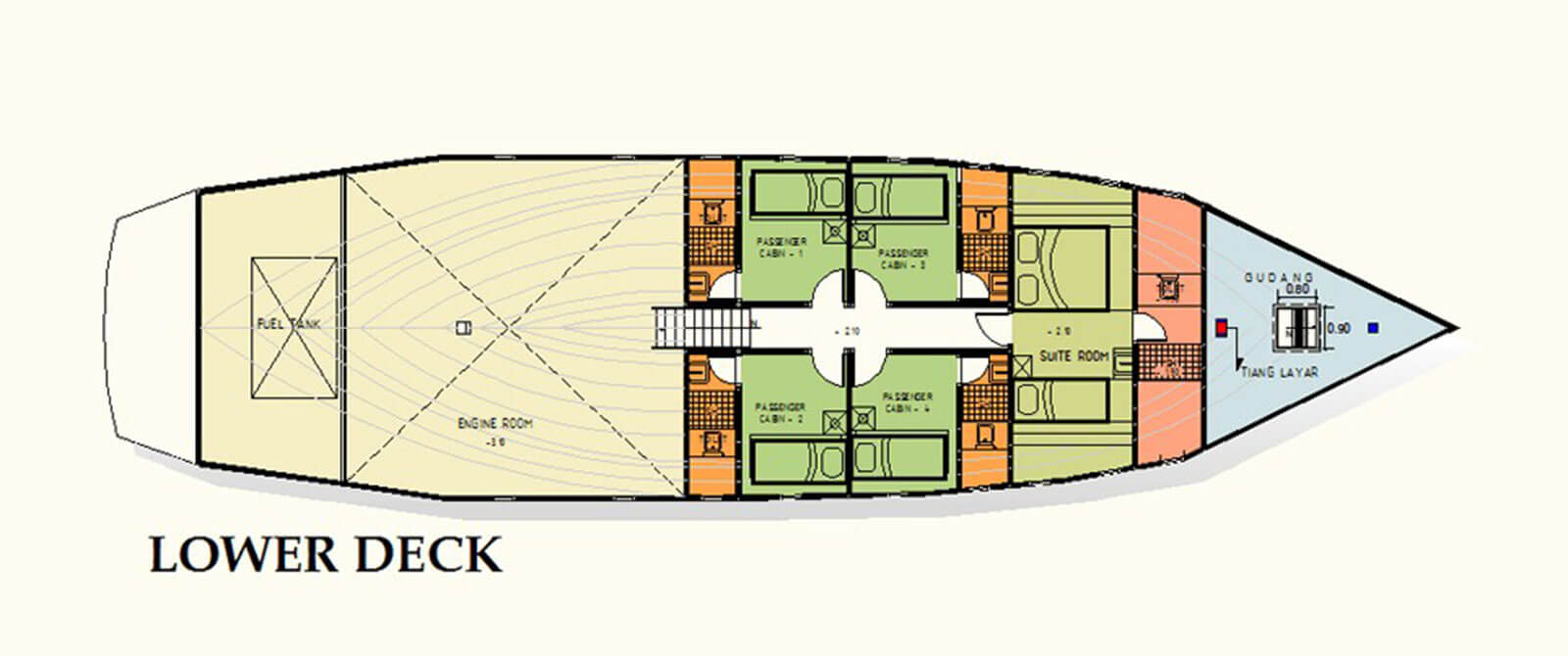 Pearl of Papua liveaboard deck plan