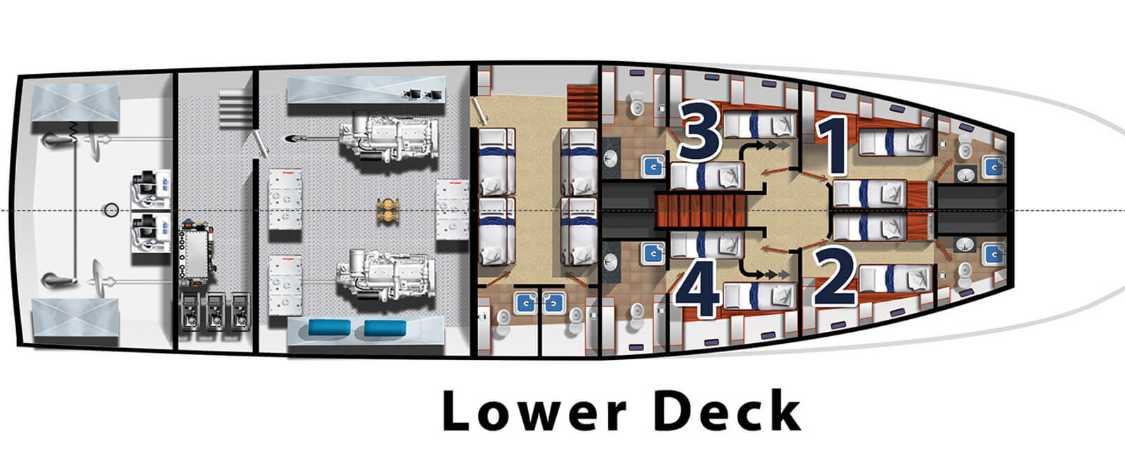 Galapagos Master Liveaboard deck plan