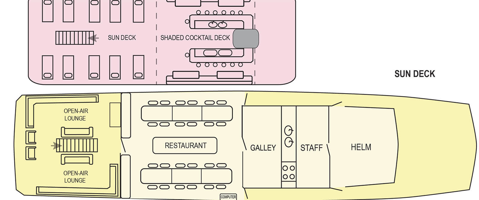 Belize Aggressor IV liveaboard deck plan