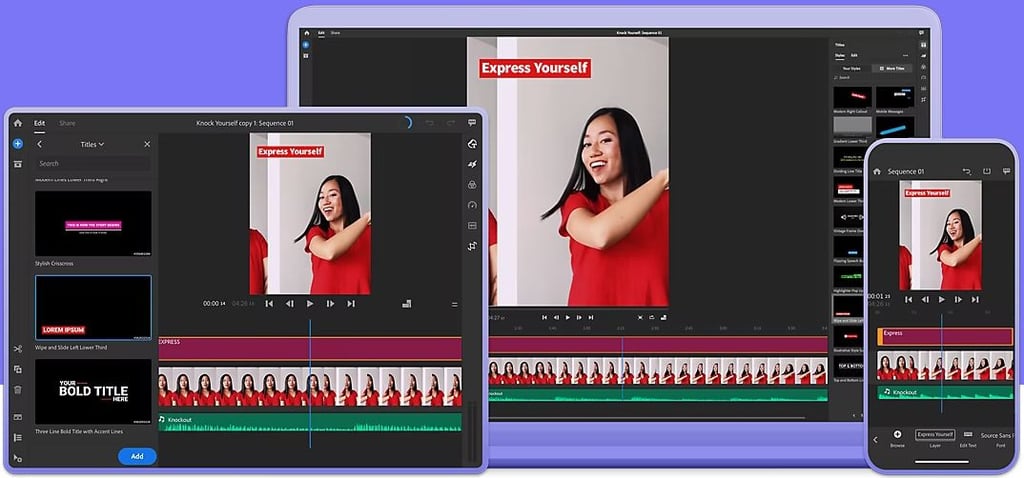 Adobe Premiere Rush TikTok video editing