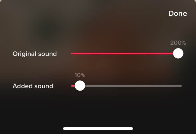 TikTok percentage of music to voiceover