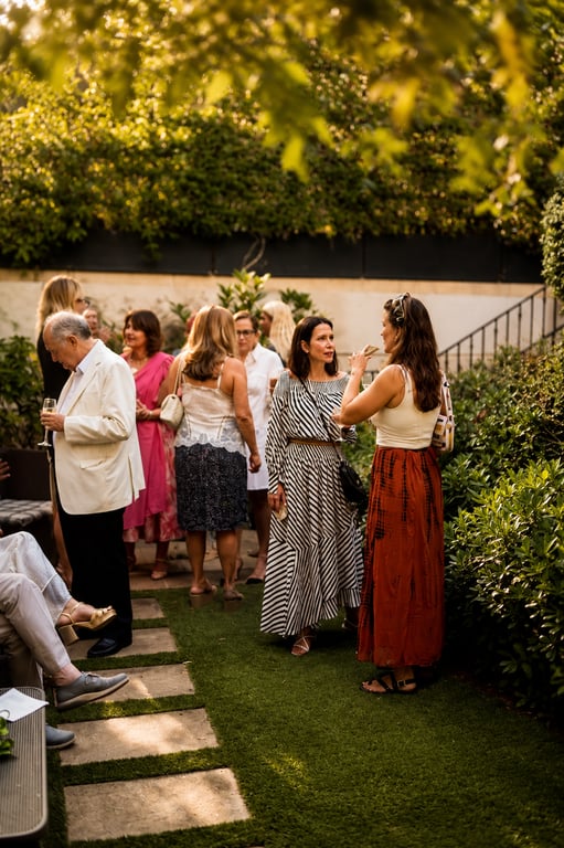 Guests enjoying drinks