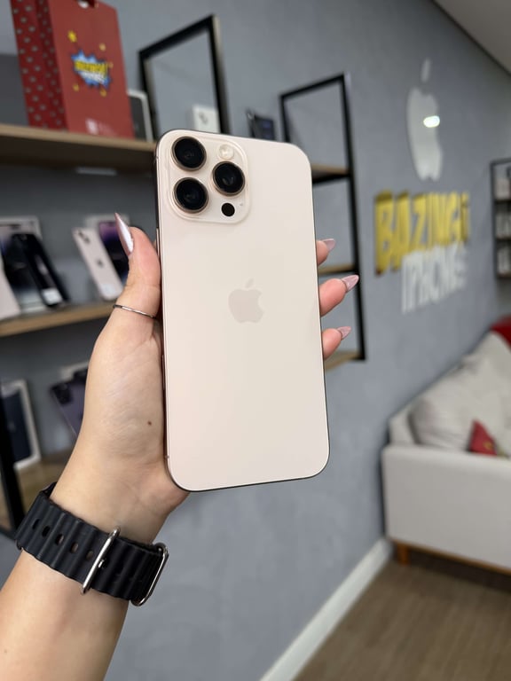 iPhone 16 Pro Max 256 GB Titânio-deserto — foto real do aparelho