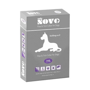 קולר משולב SOLO NOVO נגד קרציות ופרעושים לכלב גדול