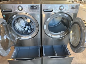 Charcoal grey front load washer and dryer set - $999.00 - LG-WD-0000141