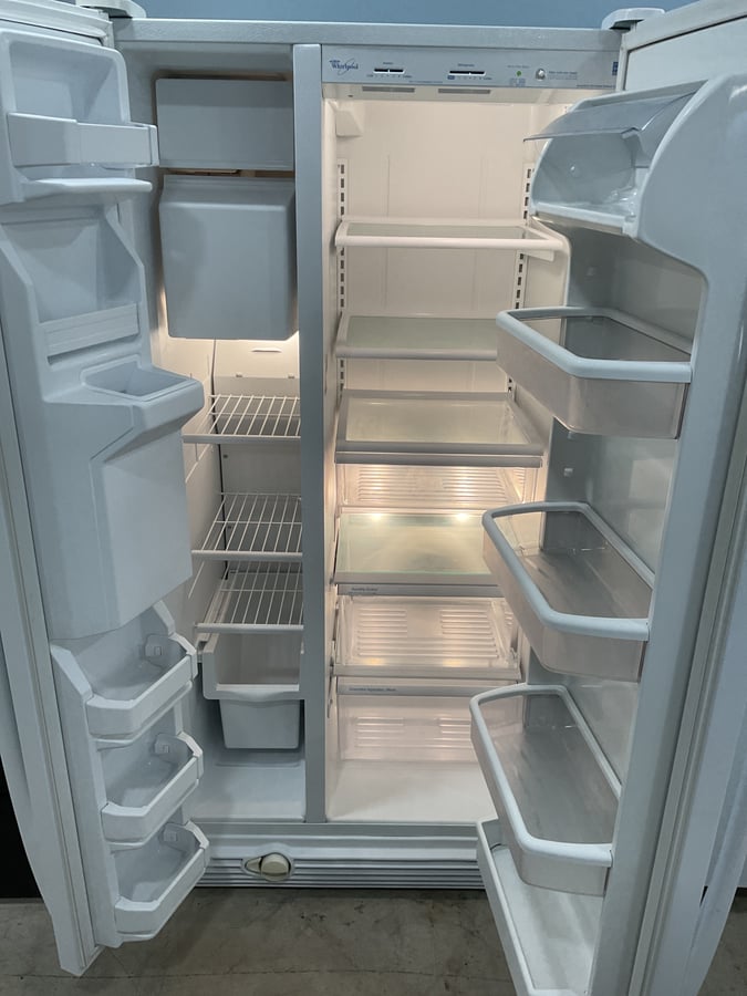 Whirlpool white side by side refrigerator image 2