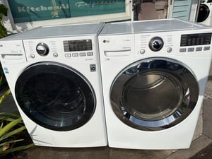 Front load white washer and dryer set - $899.00 - LG-WD-0000138
