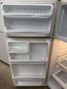Almond color top mount refrigerator - $299.00 - GE-RF-0000184