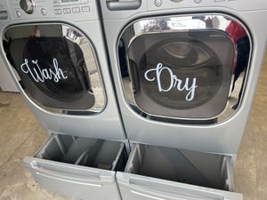 LG silver color washer and dryer set - $1,069.00 - LG-WD-0000038