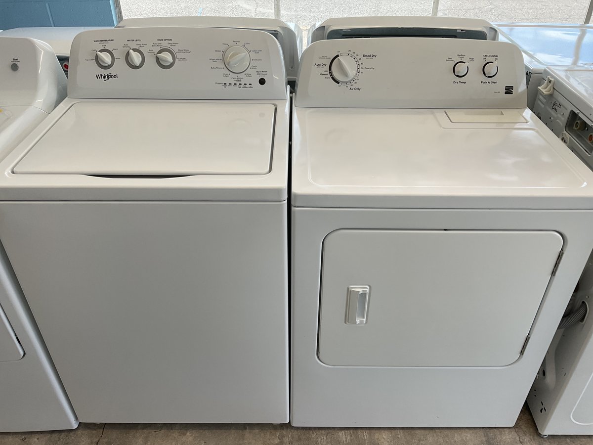 Mismatched whirlpool washer and a Kenmore dryer set image 1
