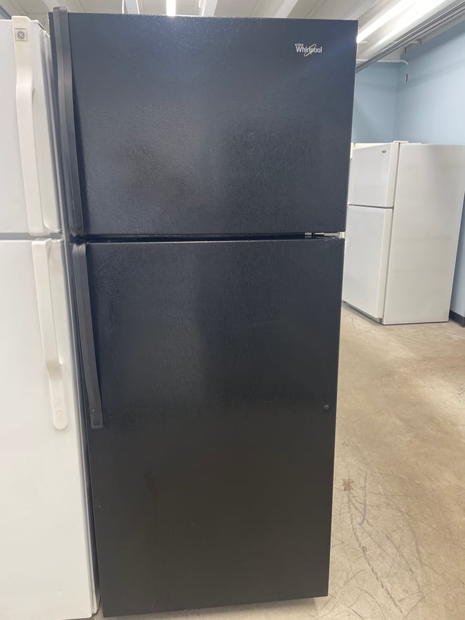 Whirlpool black top mount refrigerator - Image