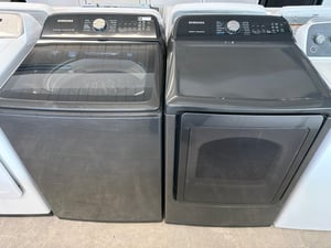 Black top load  washer and dryer set - $999.00 - SS-WD-0000048