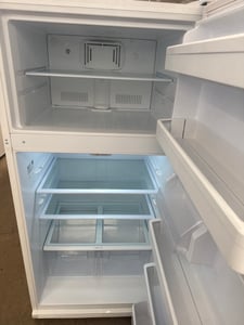 White glossy top mount refrigerator - $479.00 - GE-RF-0000271