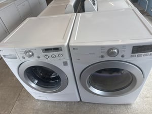 LG white front load washer and dryer set - $799.00 - LG-WD-0000120
