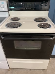 Black and bisque coil top range - $299.00 - FG-RG-0000141