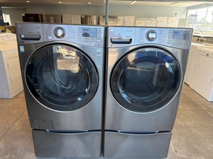 Charcoal grey front load washer and dryer set - $999.00 - LG-WD-0000141