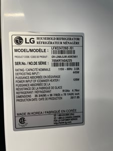 LG black stainless french door refrigerator - $899.00 - LG-RF-0000001