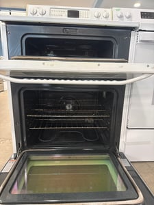 Maytag Gemini double oven glass top white range - $769.00 - MT-RG-0000012