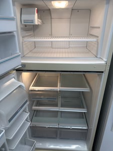 Almond color Amana top mount refrigerator - $399.00 - AM-RF-0000041