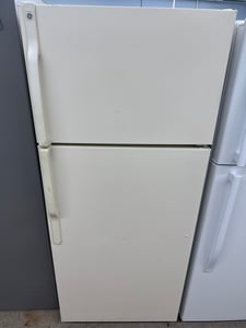 Almond color top mount refrigerator - $299.00 - GE-RF-0000186