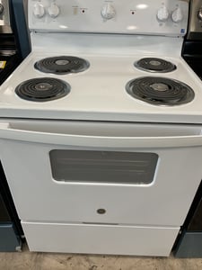 As is open box white coil top range - $639.00 - GE-RG-0000260