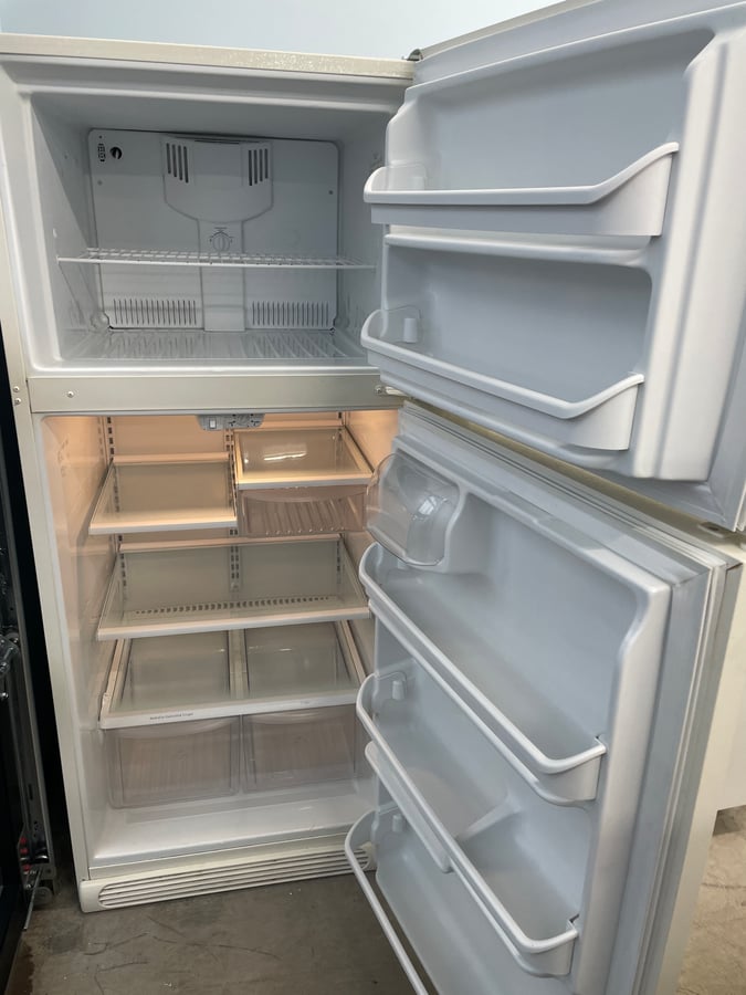 Frigidaire almond color top mount refrigerator image 2