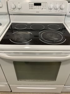 White glass top convection range - $469.00 - KM-RG-0000039