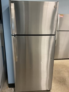 Stainless steel top mount refrigerator - $599.00 - GE-RF-0000206
