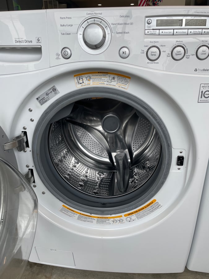 LG front load washer and dryer set image 2