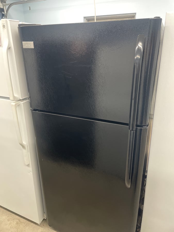 Frigidaire black top mount refrigerator image 1
