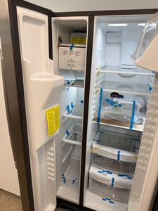 Stainless steel 33”wide side by side refrigerator - $1,199.00 - GE-RF-0000289