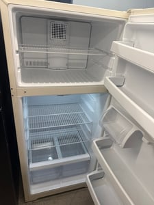 Almond color top mount refrigerator - $399.00 - GE-RF-0000272